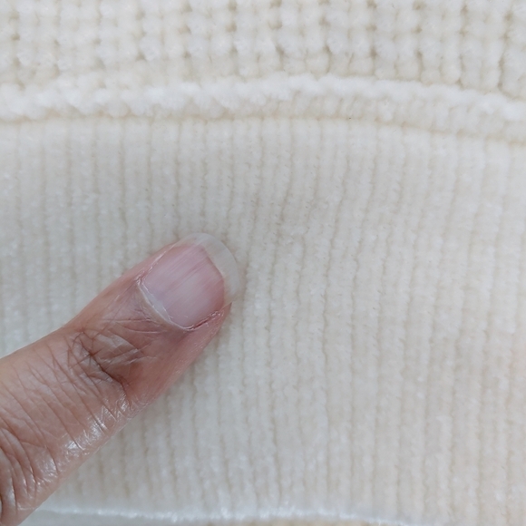 Prana Women's Off White Chenille Chanavey Sweater Sz XL Cozy Soft Cropped - Picture 13 of 14